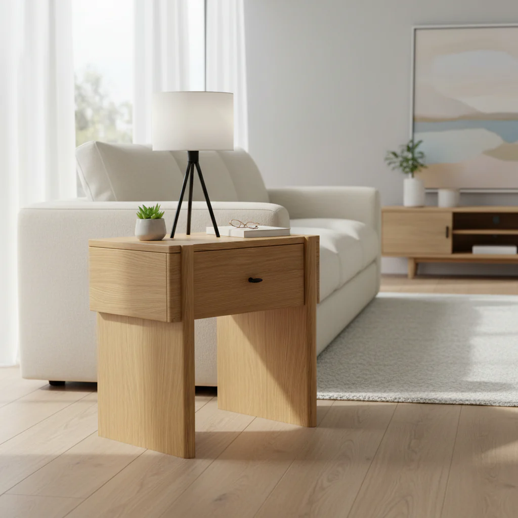 Arden Oak Bedside Table - Image 3