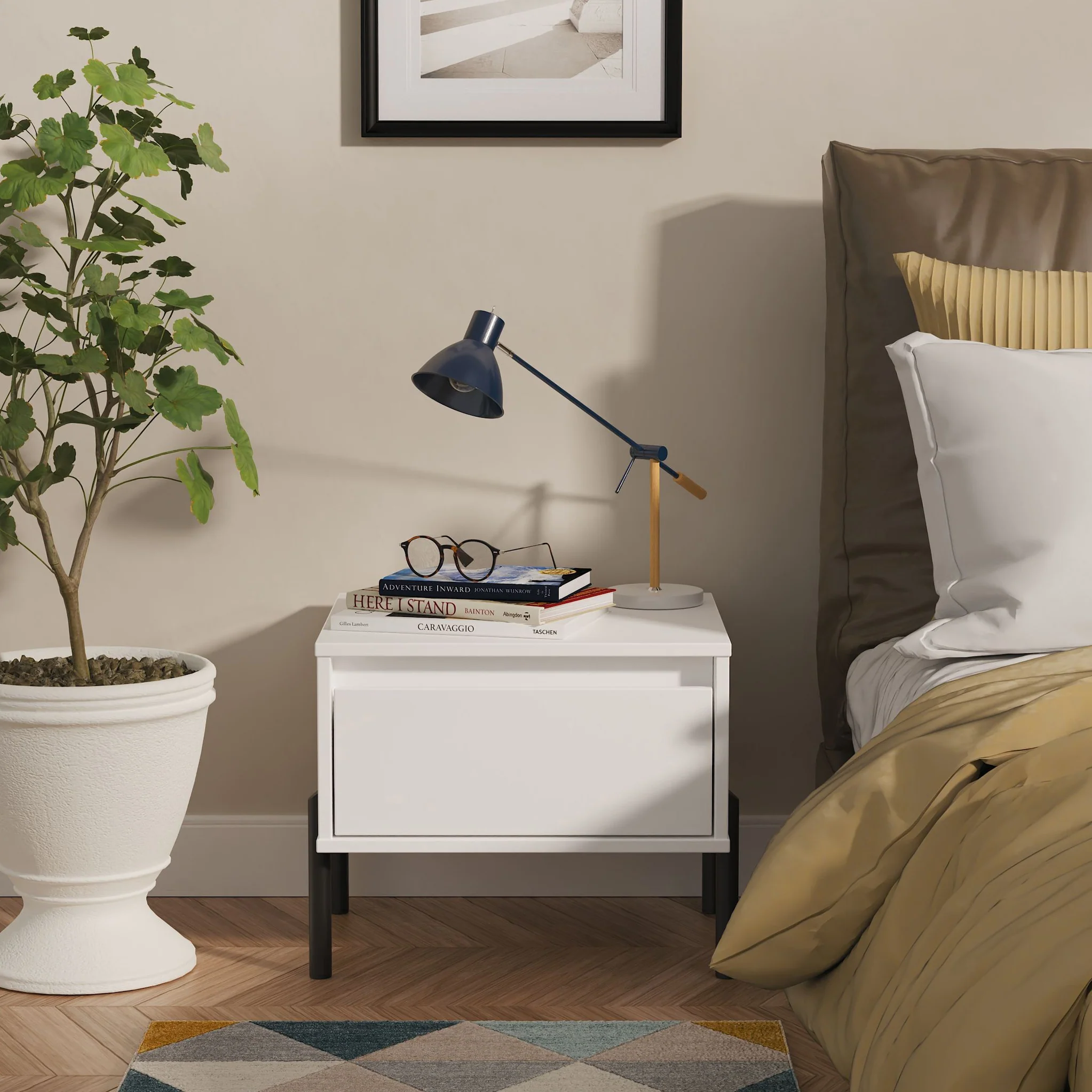 Axton 1 Drawer Bedside Table - Image 20