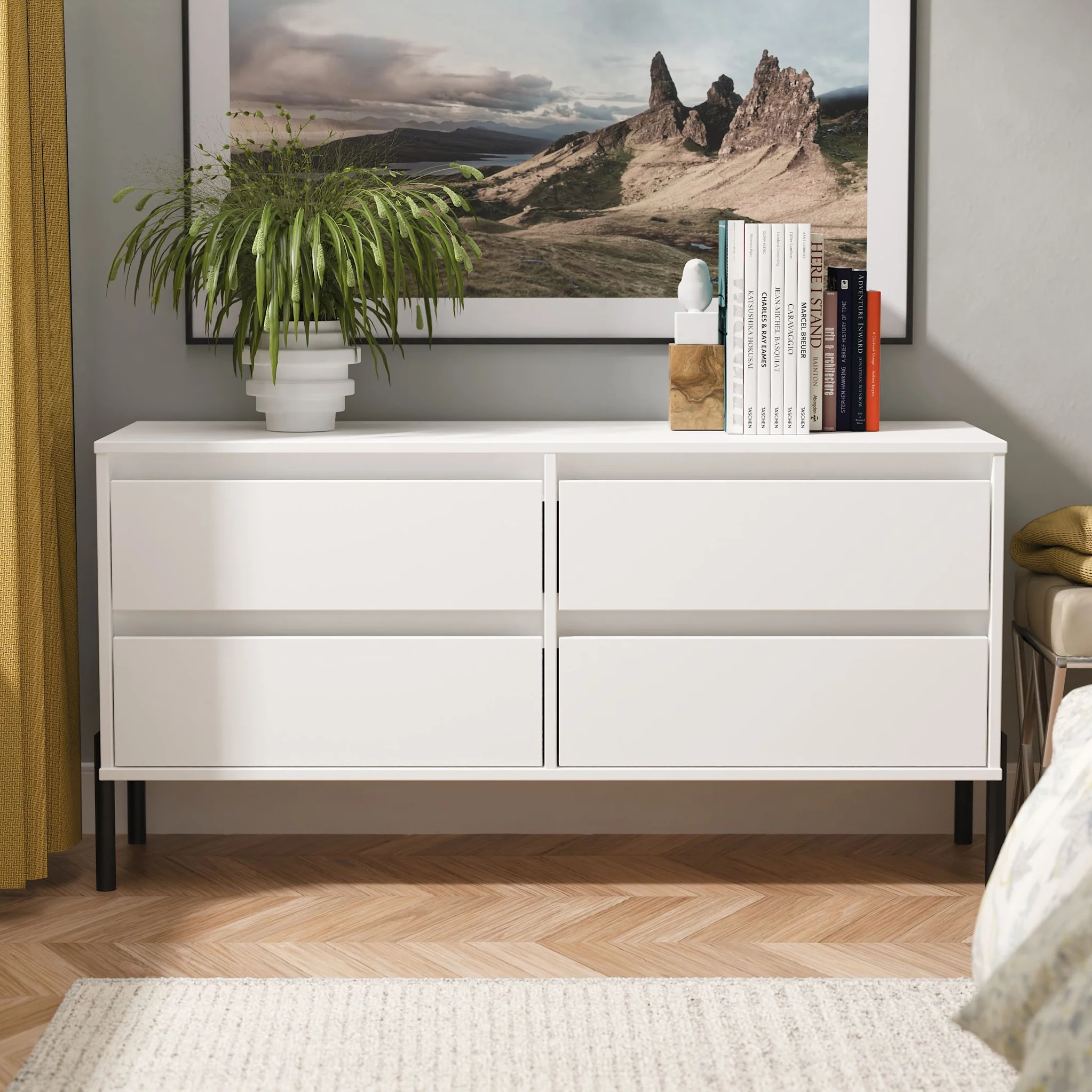 Axton 4 Drawer Low Storage Unit - Image 20