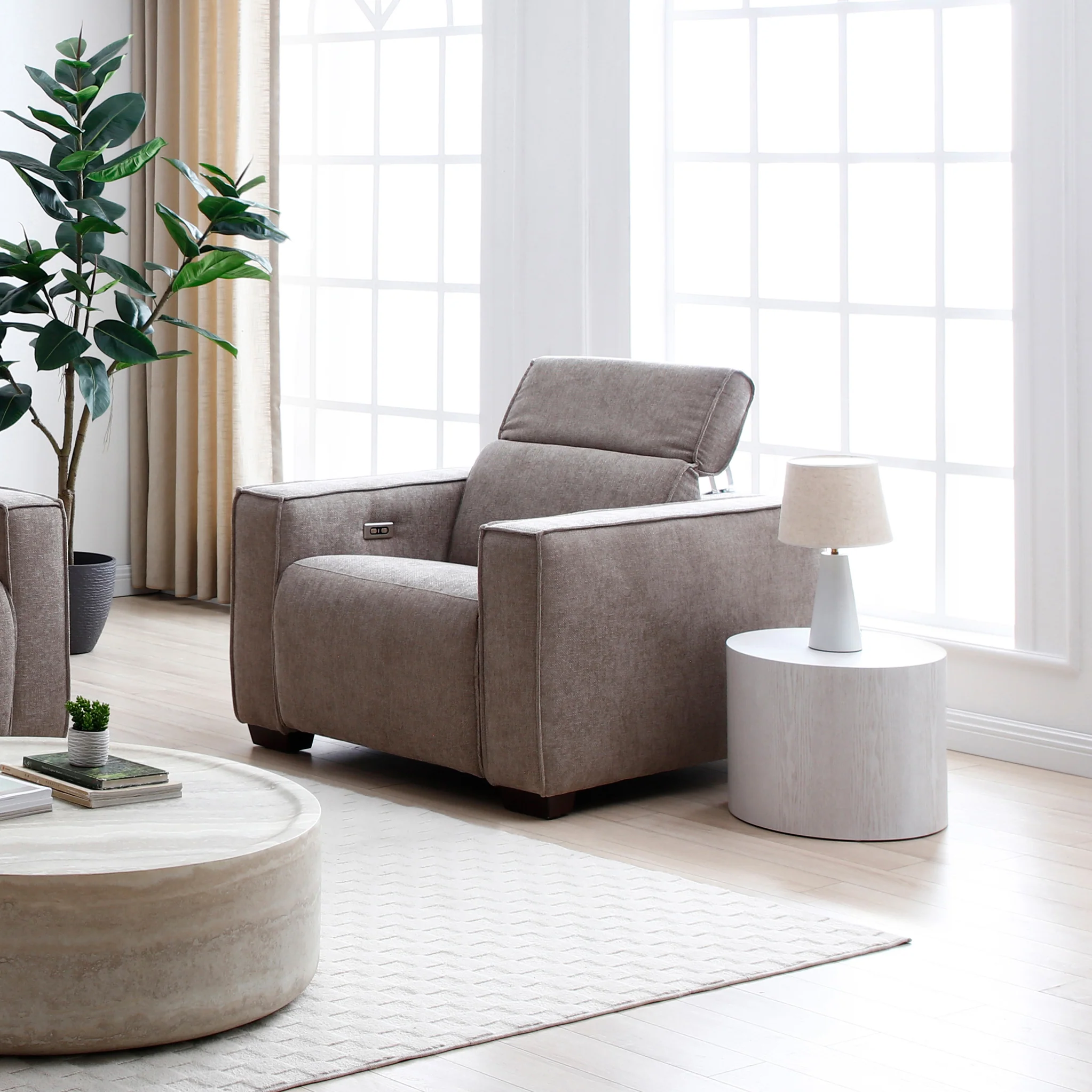 Beaumont Chenille Power Recliner Chair - Image 2