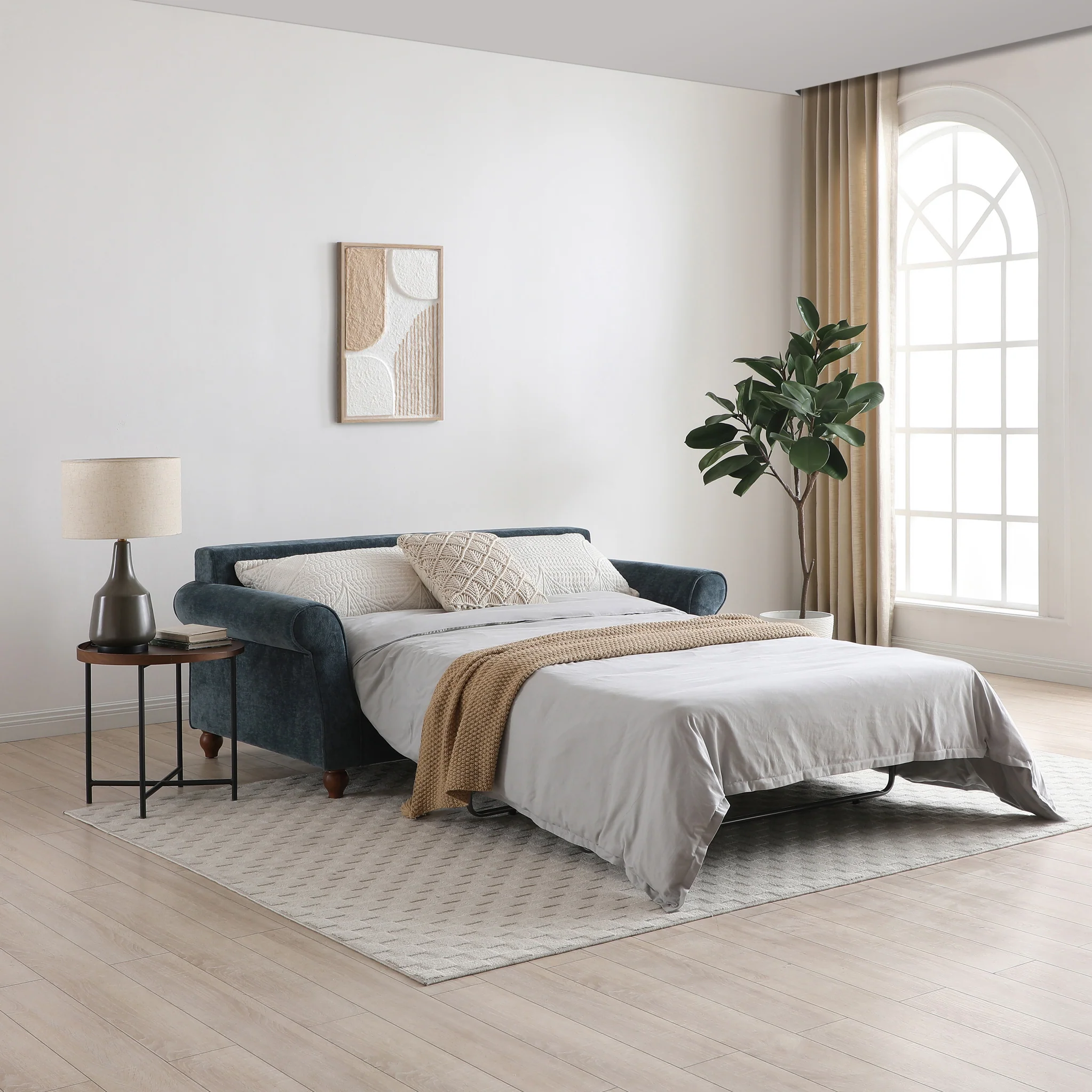 Blythe 2 Seater Sofa Bed With Foam Mattress - Image 10
