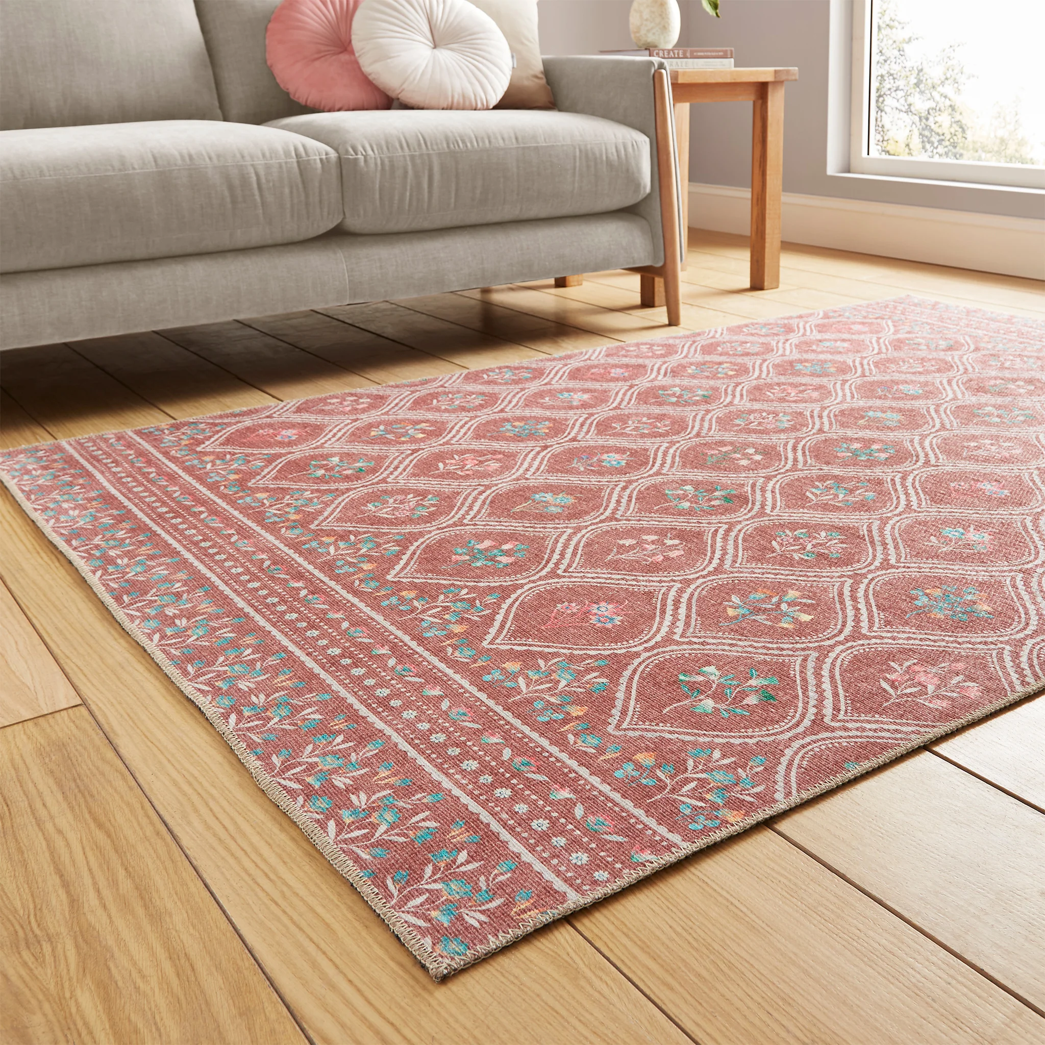 Cameo Floral Washable Rug - Image 20