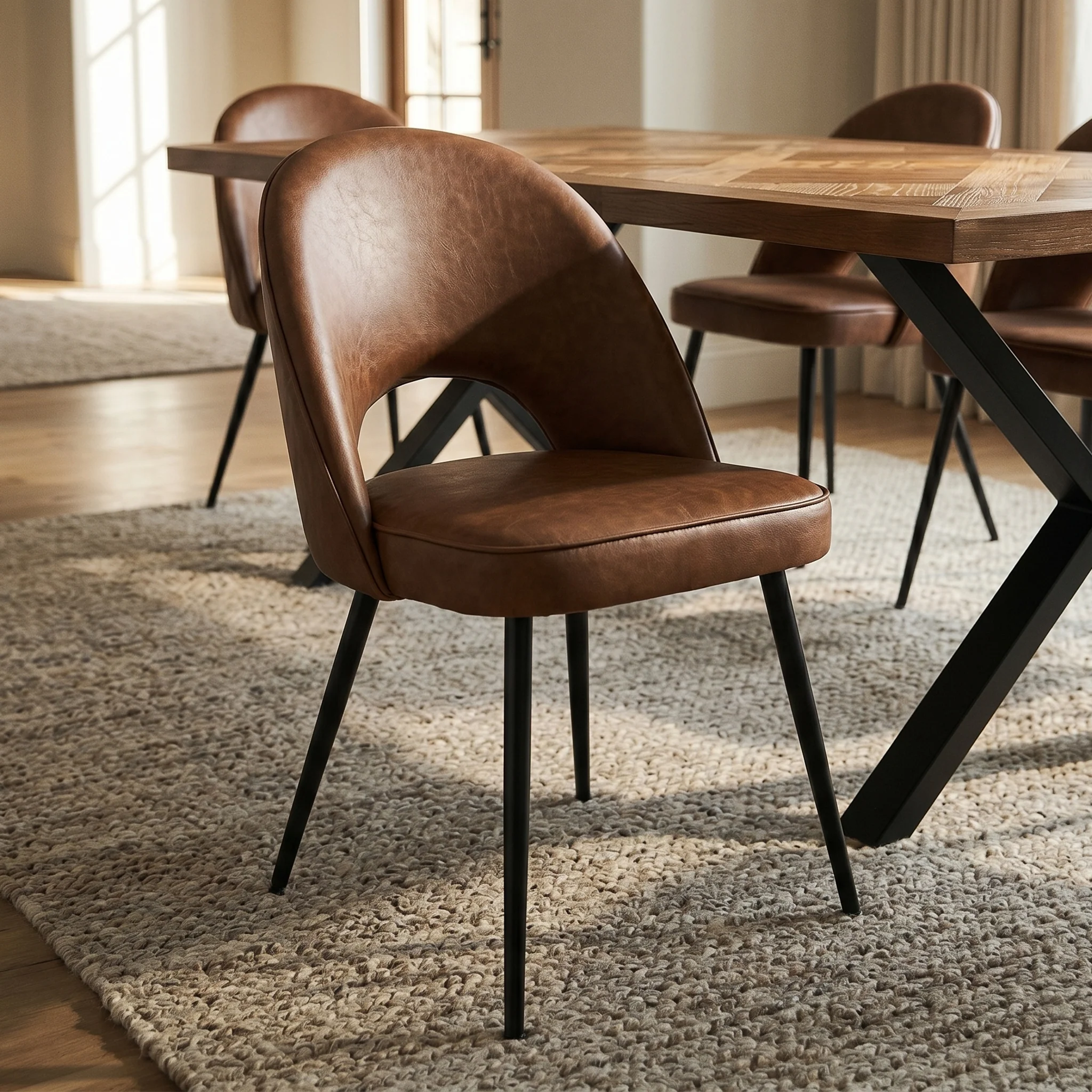 Connoly Faux Leather Dining Chair - Image 2