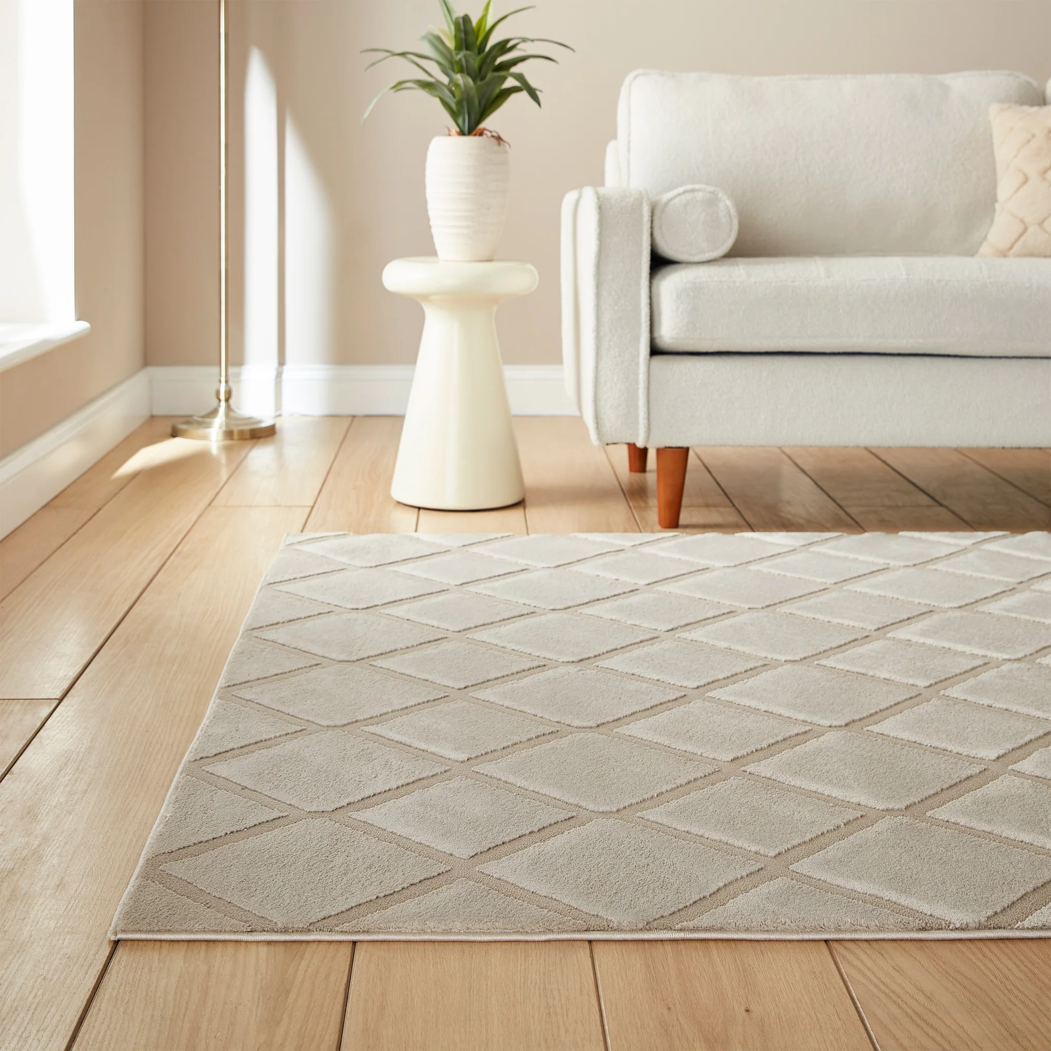 Cosy Diamond Washable Rug - Image 21