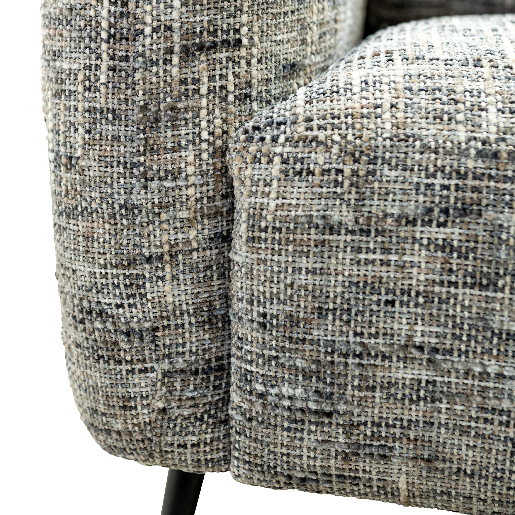 Delphine Multi-tonal Fabric Armchair - Image 5