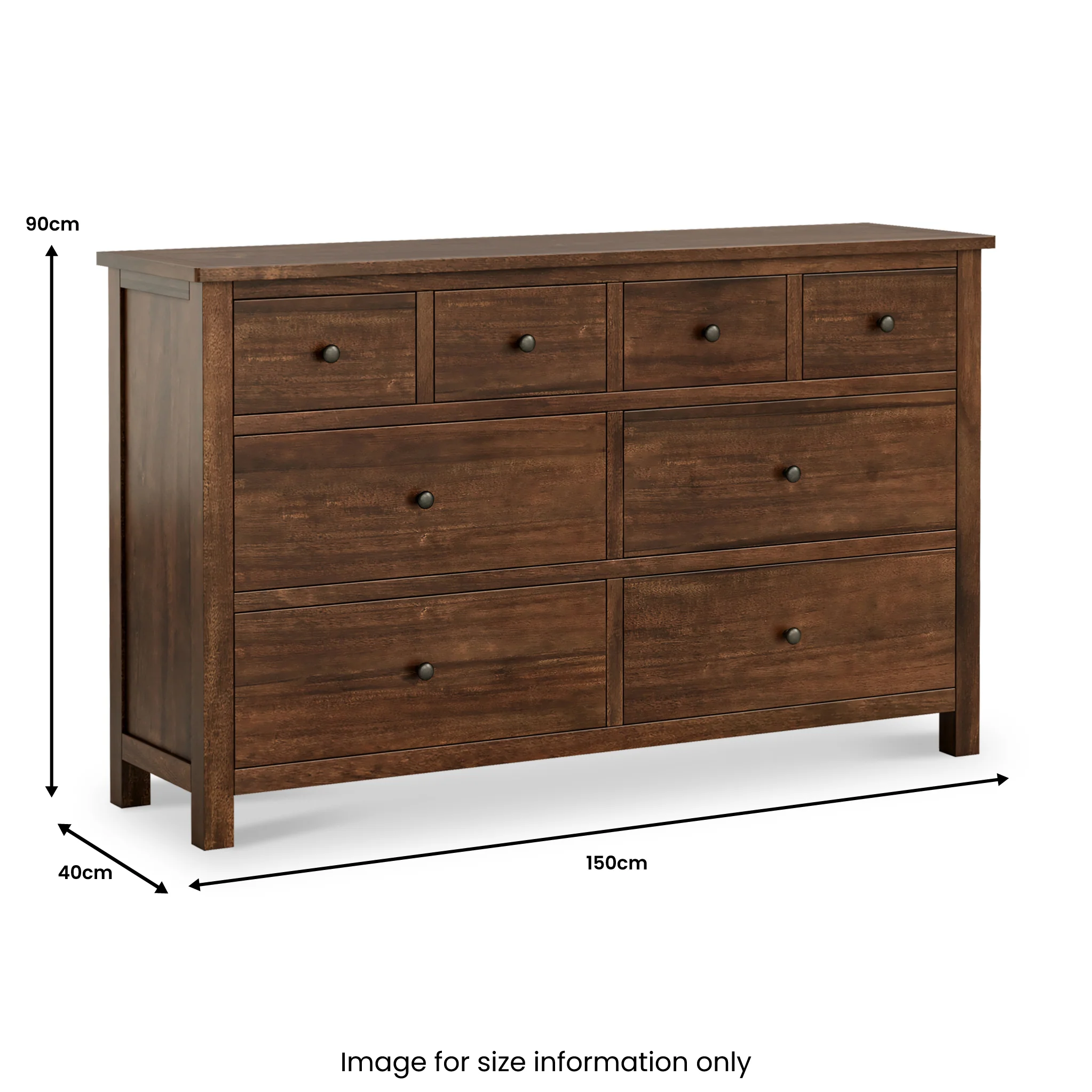 Duchy Acacia XL 8 Drawer Chest - Image 7