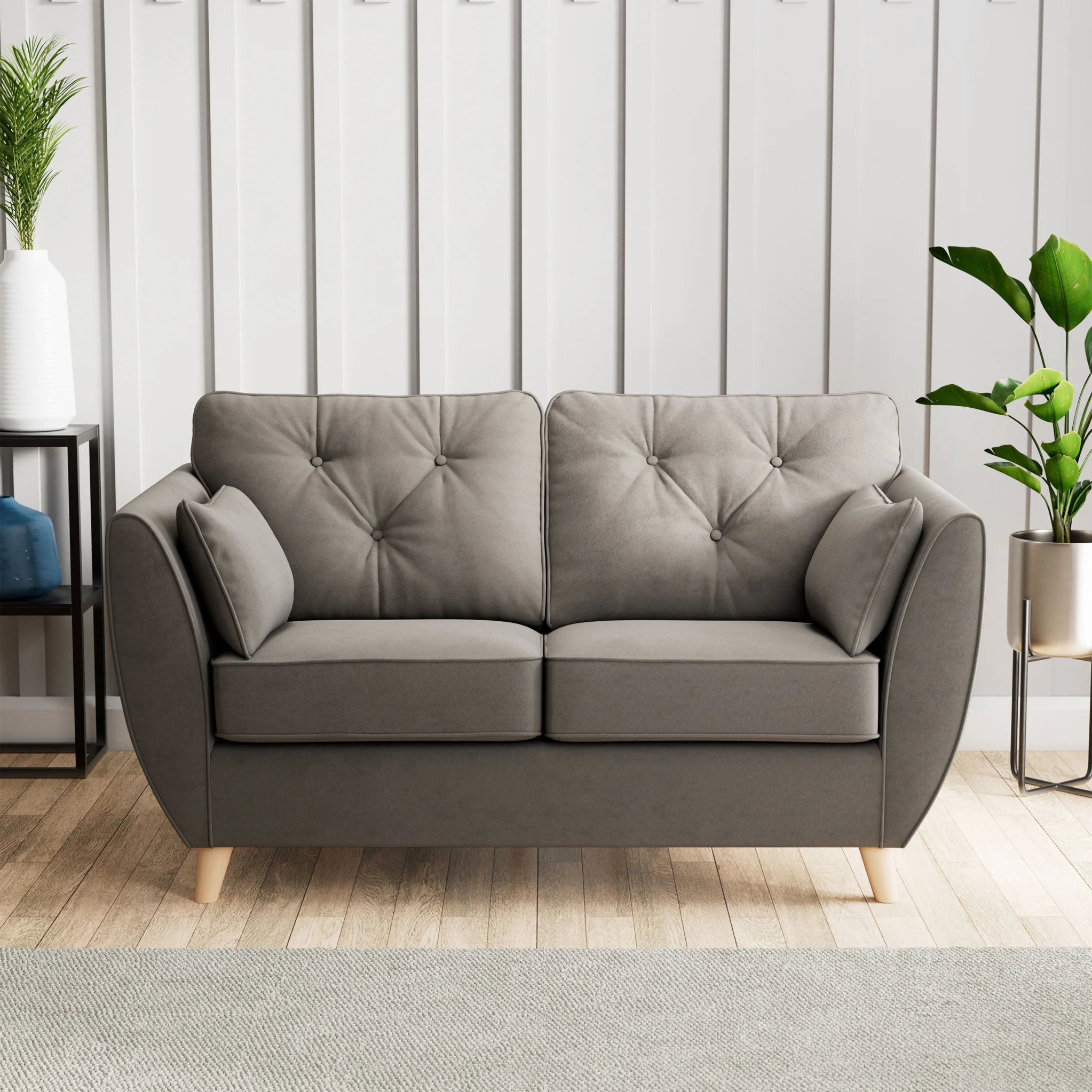 Edison Velvet 2 Seater Sofa - Image 39