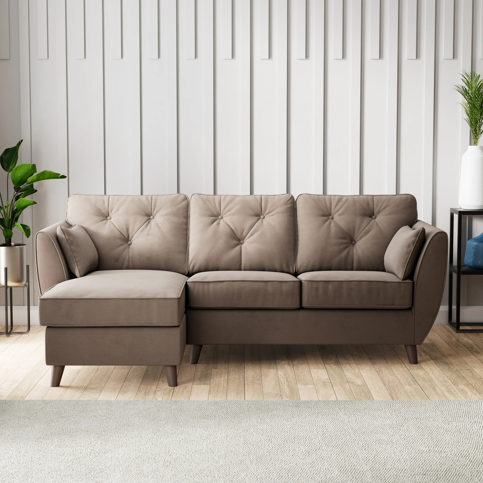 Edison Velvet Chaise Sofa - Image 54