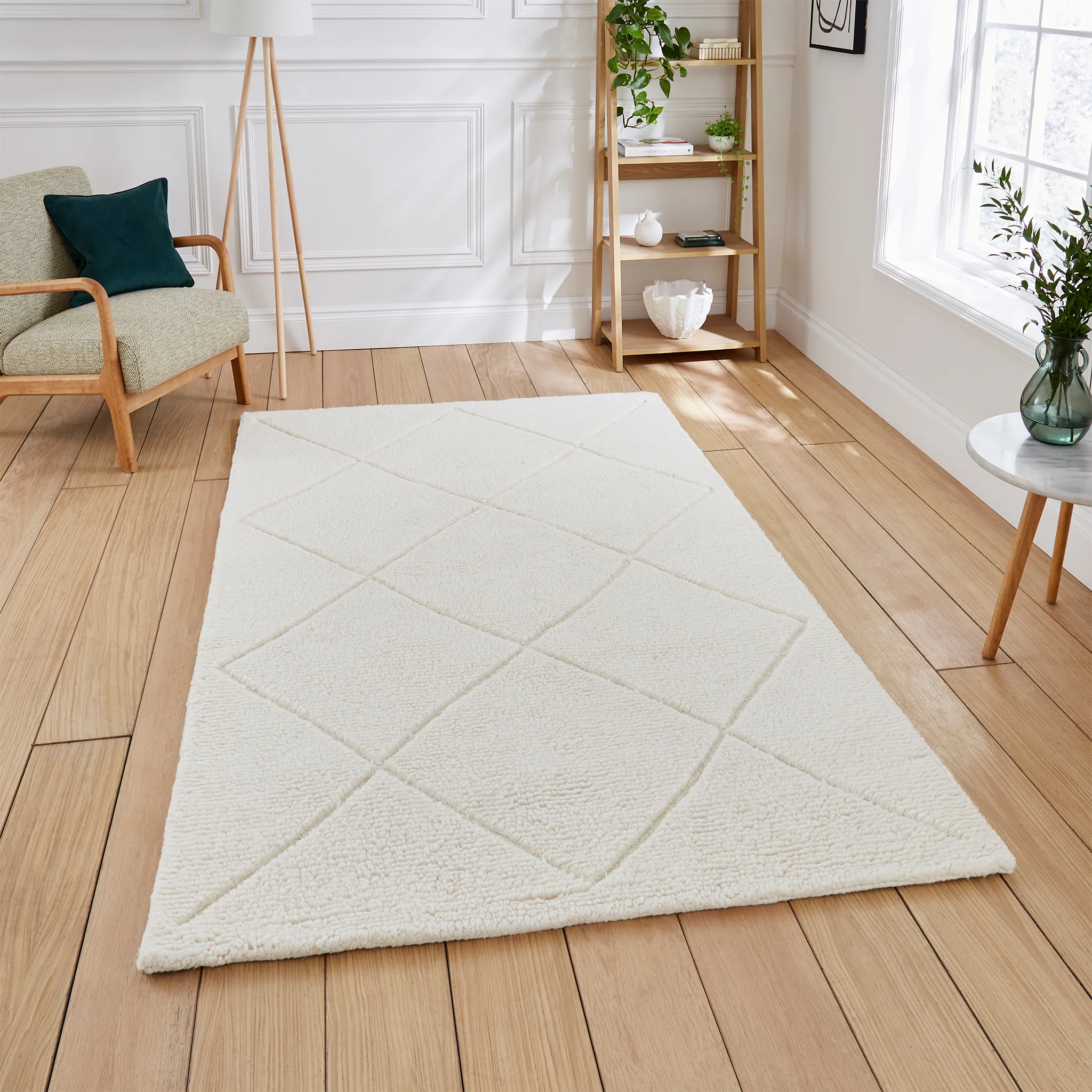 Emerson Diamond Wool Rug - Image 2