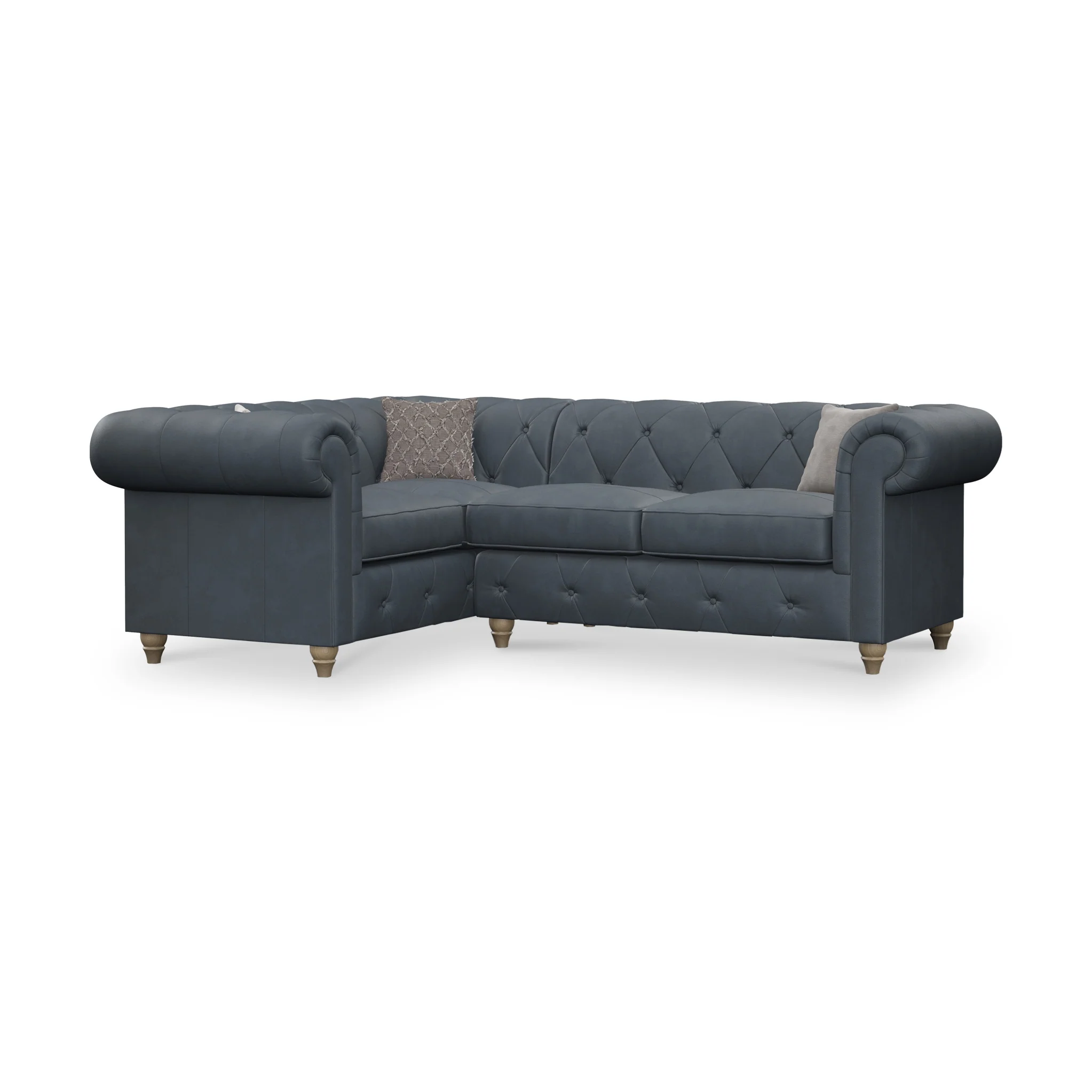 Everett Leather Corner Sofa - Image 9
