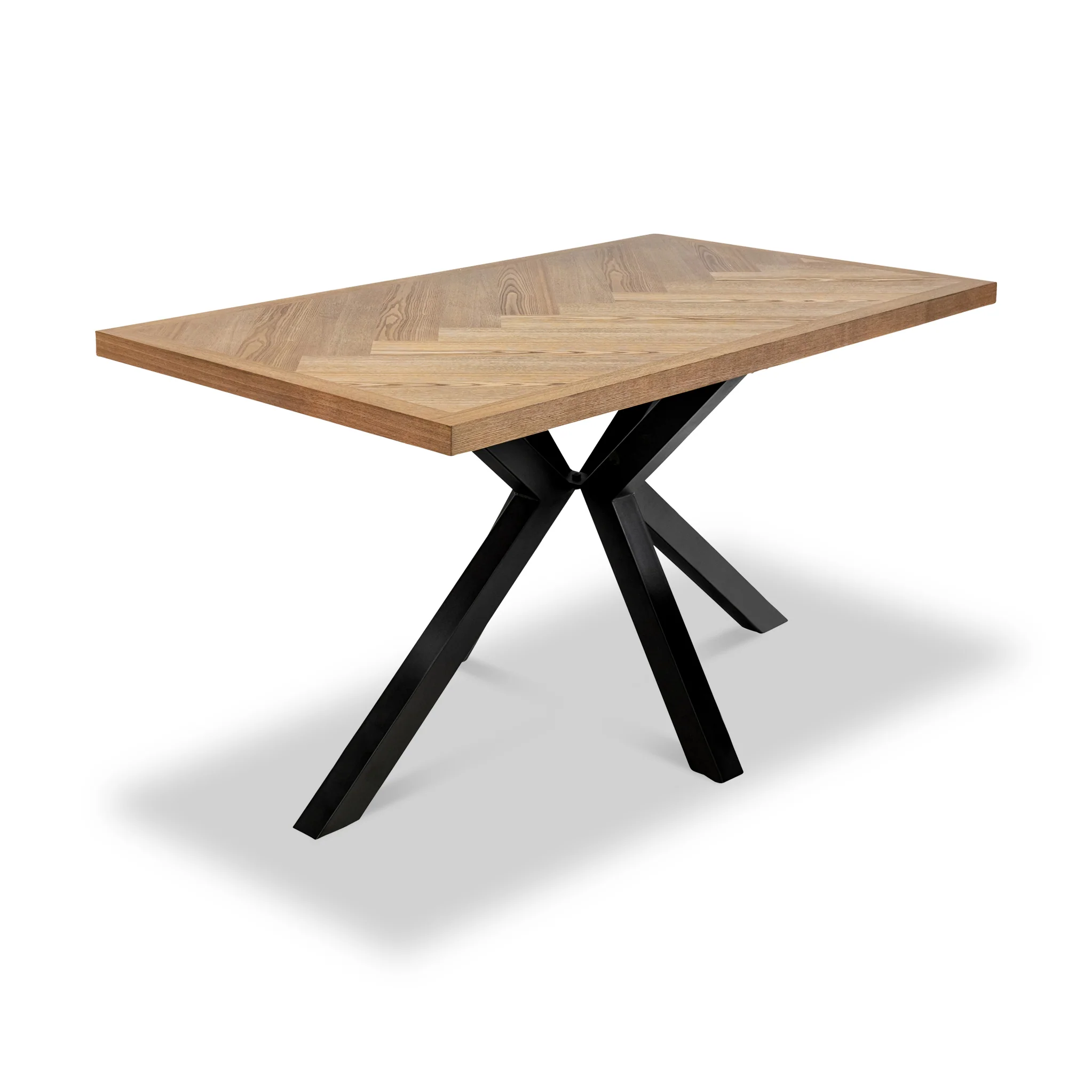 Everly 140cm Ash Herringbone Dining Table