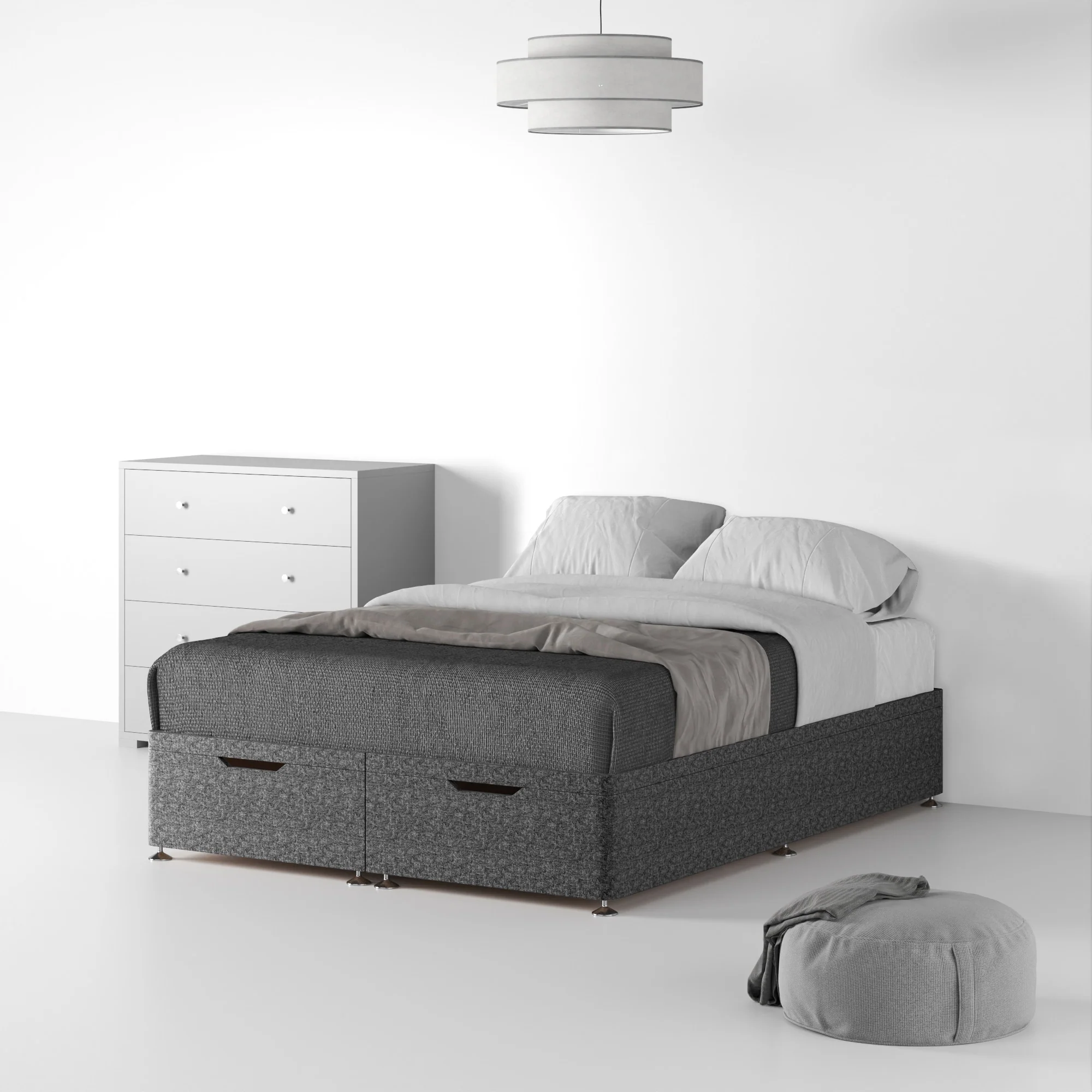 Farrow Linen Ottoman Divan Bed Base - Image 10