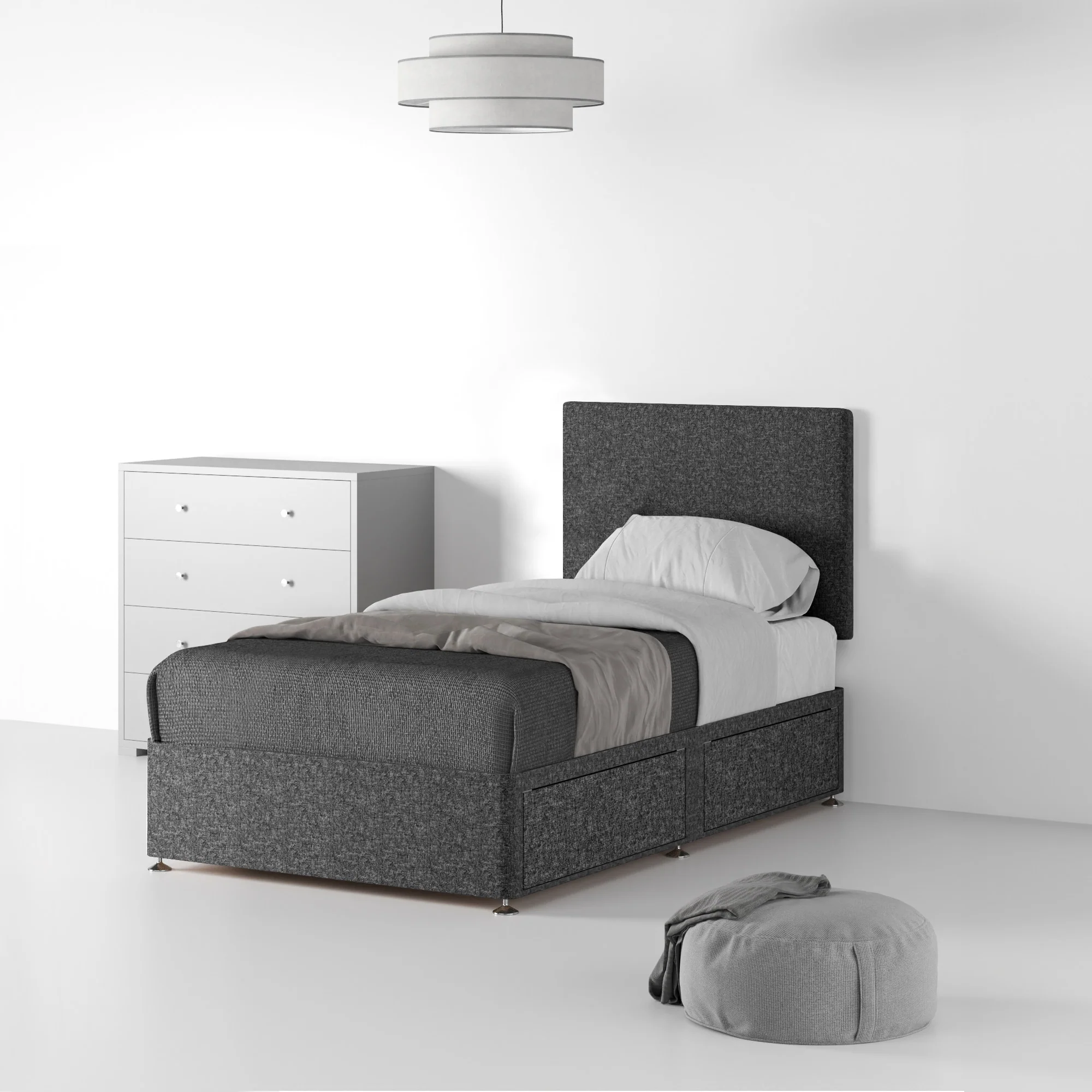 Farrow Standard Linen Divan Bed and Headboard - Image 16