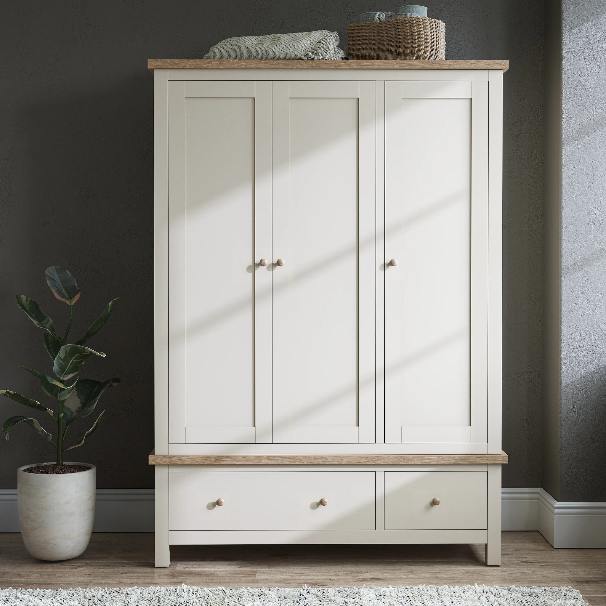 Farro Triple Wardrobe with Drawers - Image 33