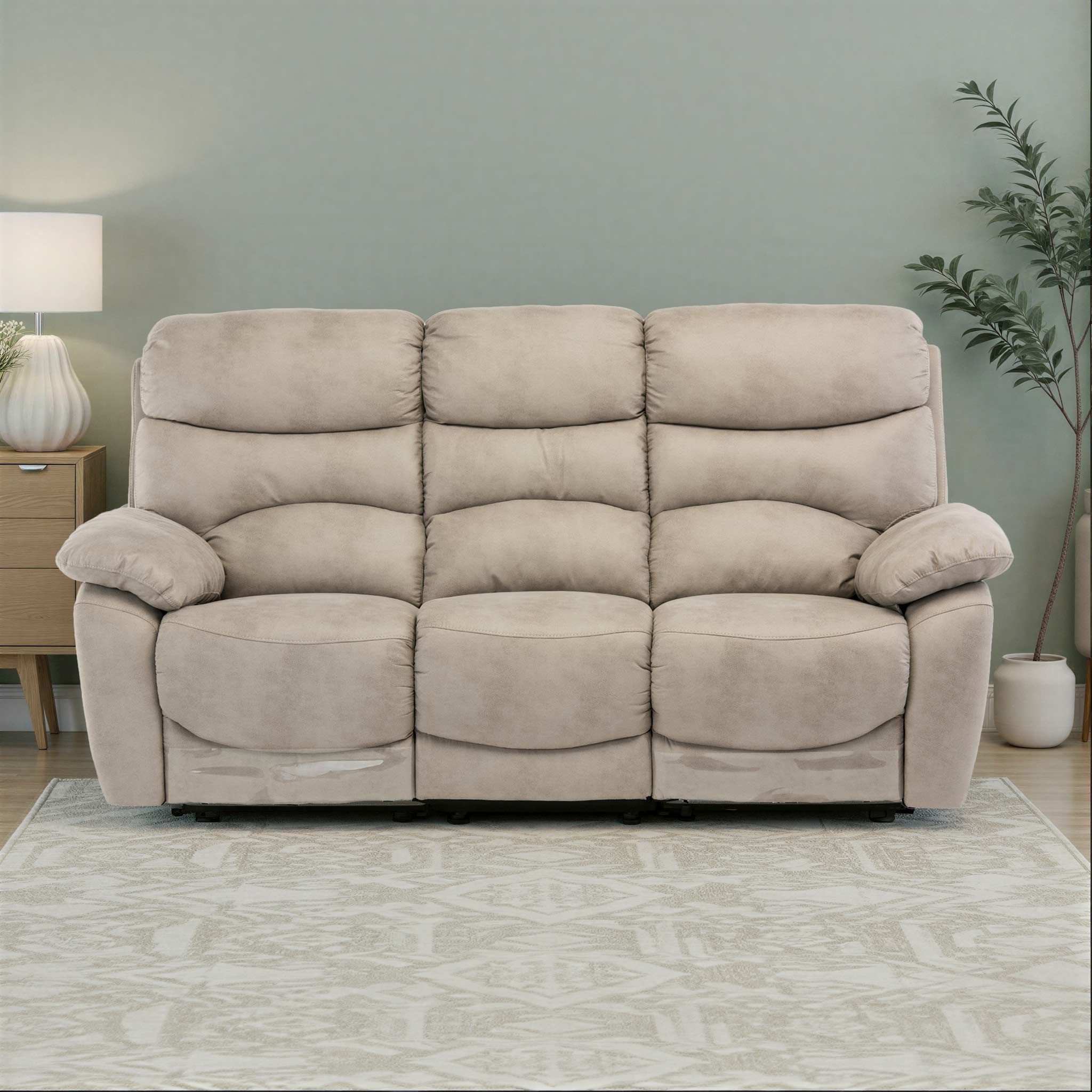 Fraser Fabric Power Reclining 3 Seater Sofa - Image 2