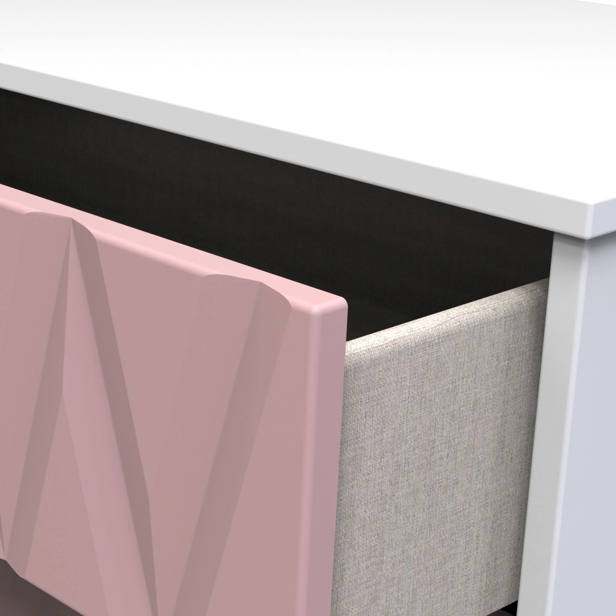 Geo 5 Drawer Tallboy with Gold Hairpin Legs - Image 11