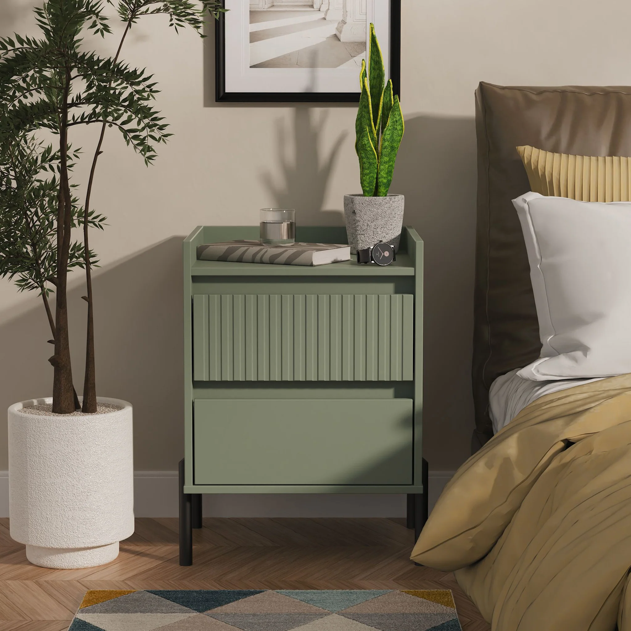Kenton 2 Drawer Bedside Table - Image 20