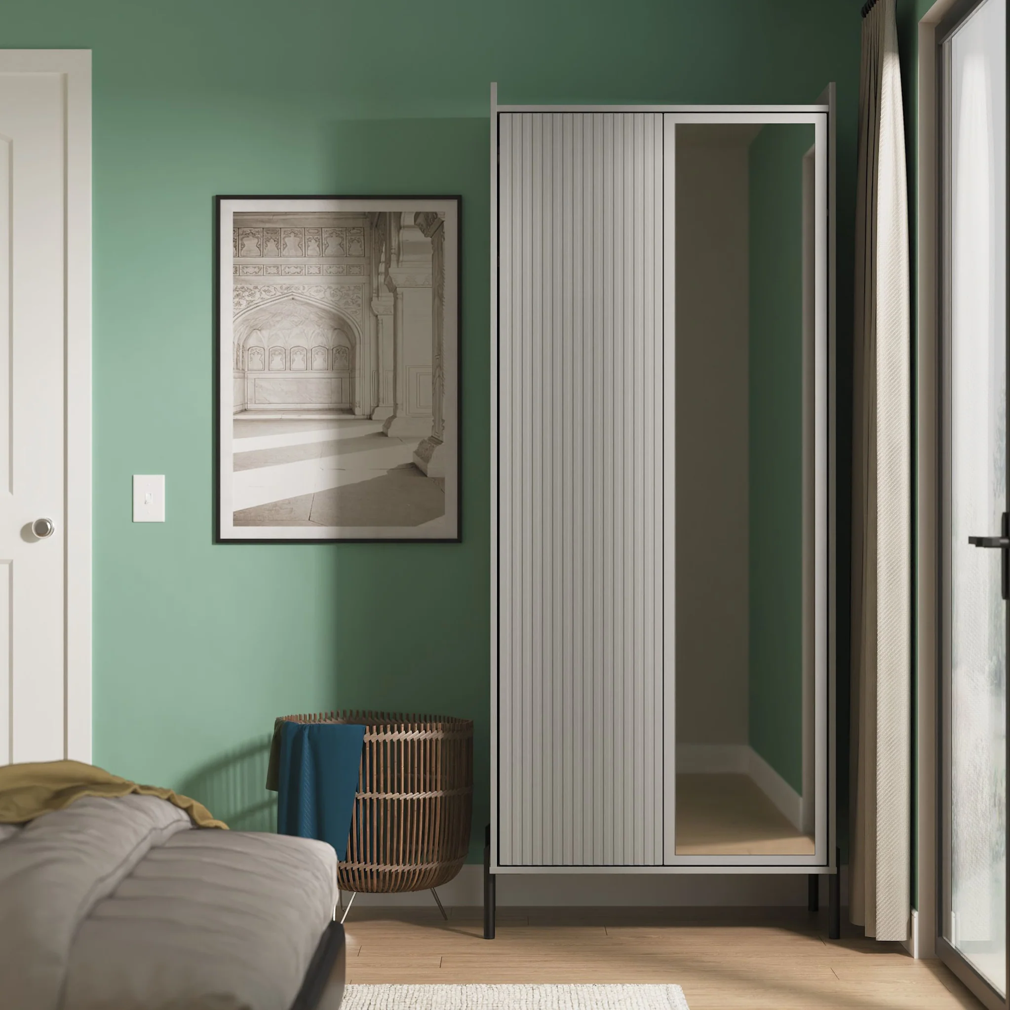Kenton Double Mirrored Wardrobe - Image 2