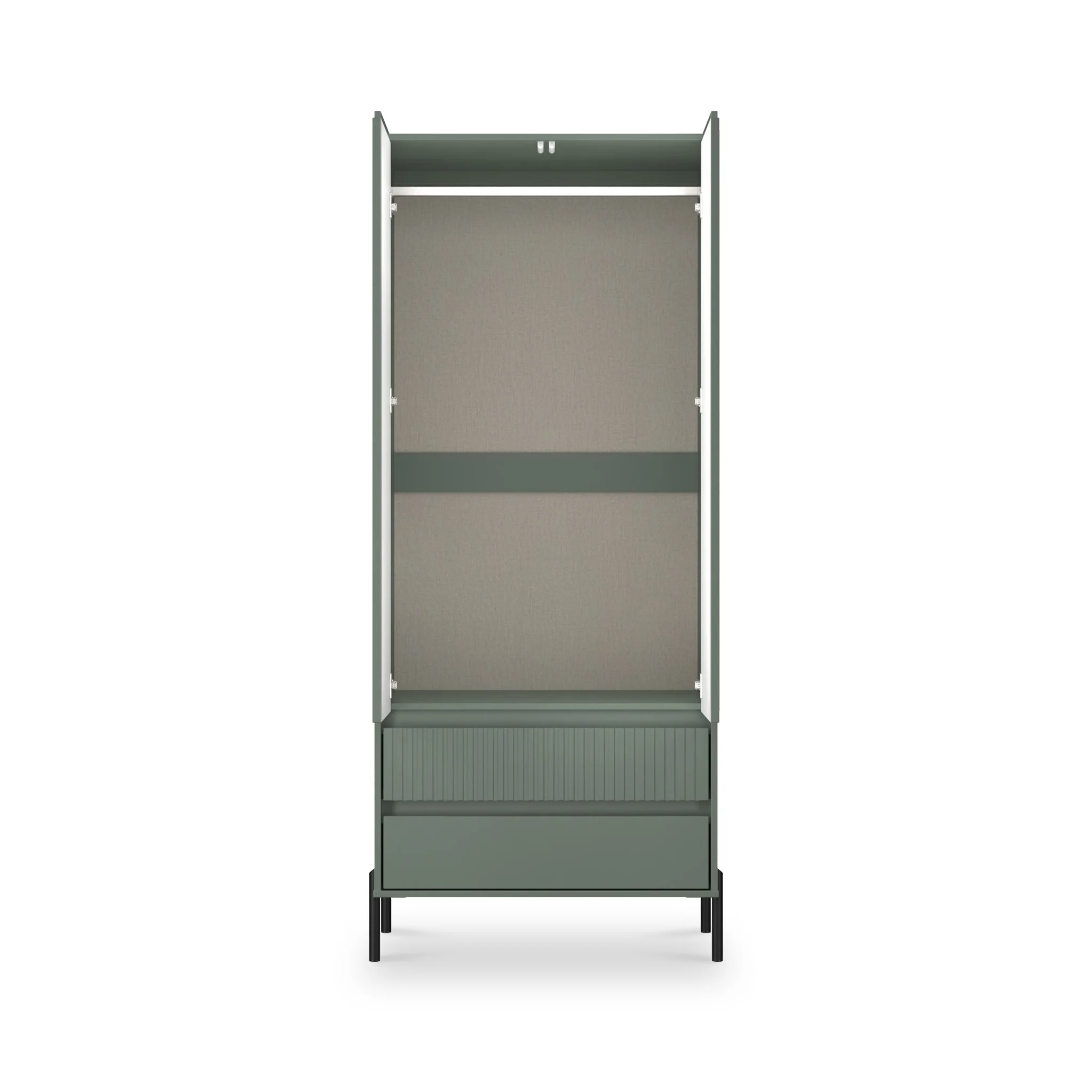 Kenton Double Mirrored Wardrobe With Drawers - Image 29