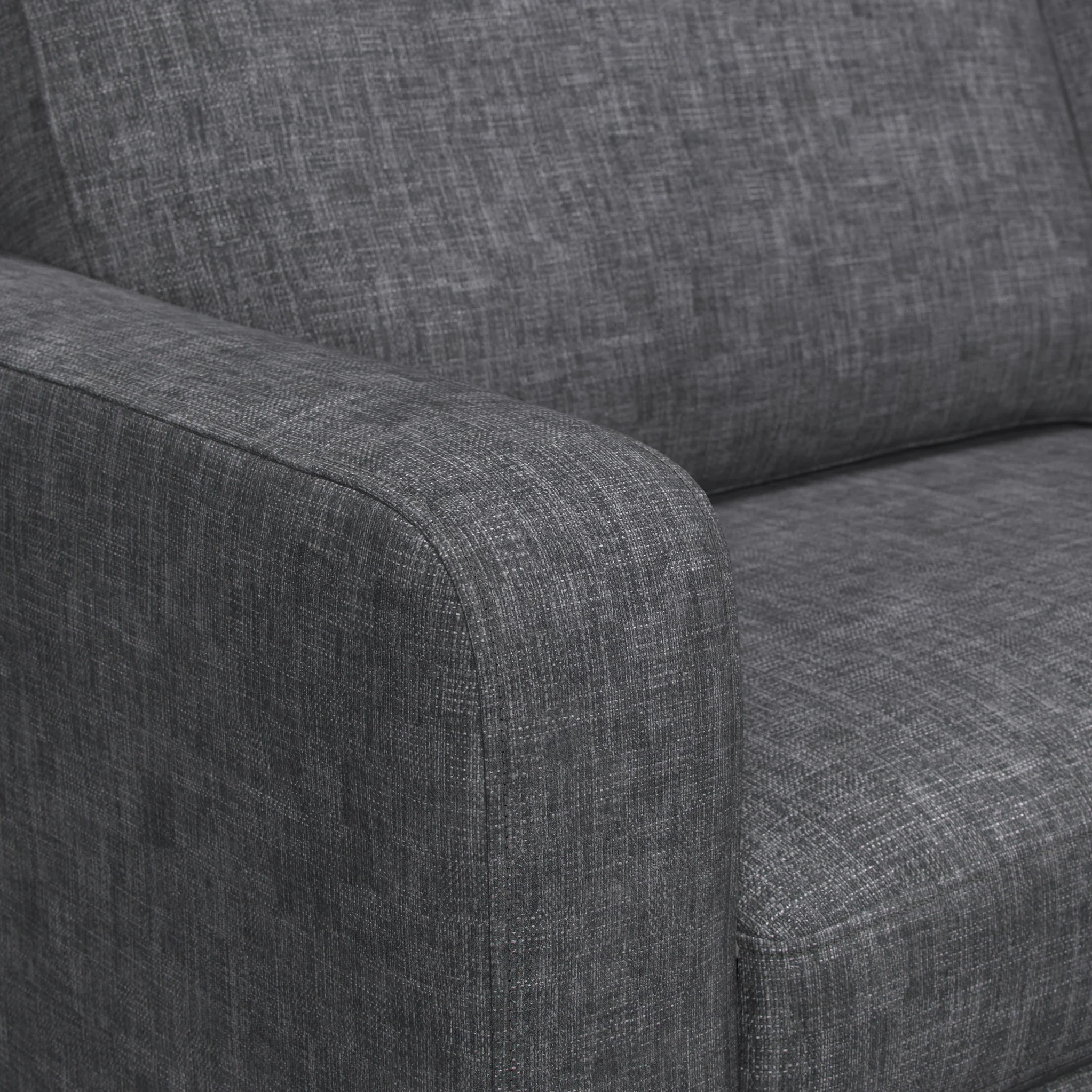 Myles Grey Fabric 2 Seater Sofa - Image 3
