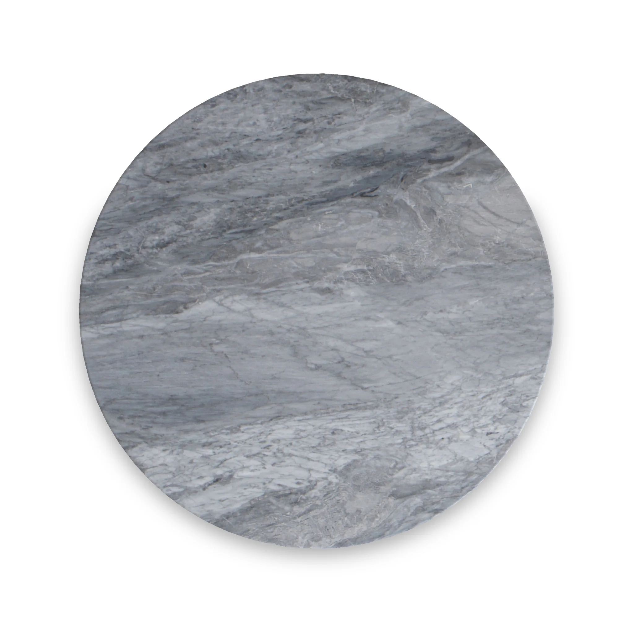 Pimlico Marble Round Side Table with Grey Frame - Image 6