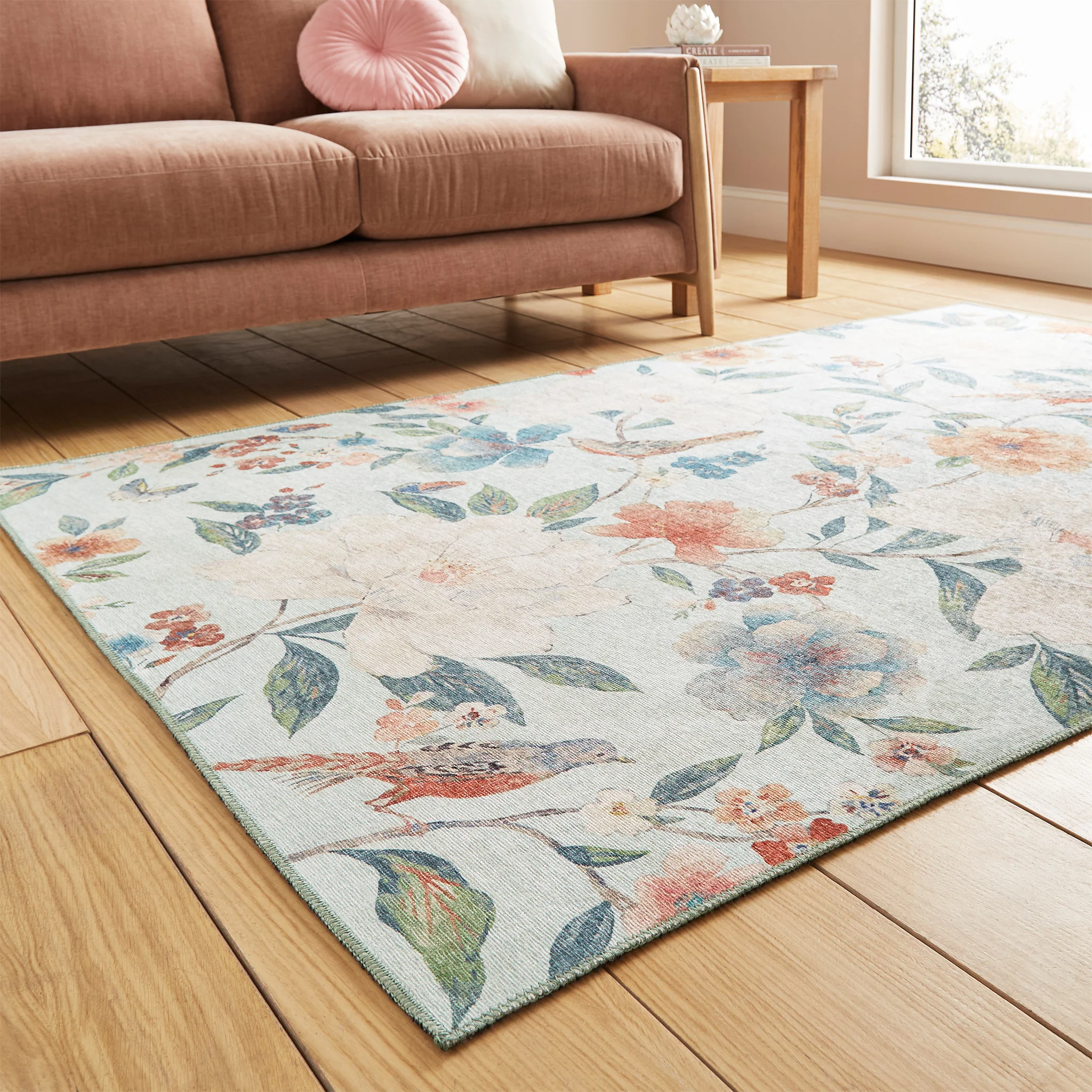 Pippa Floral Washable Rug - Image 29