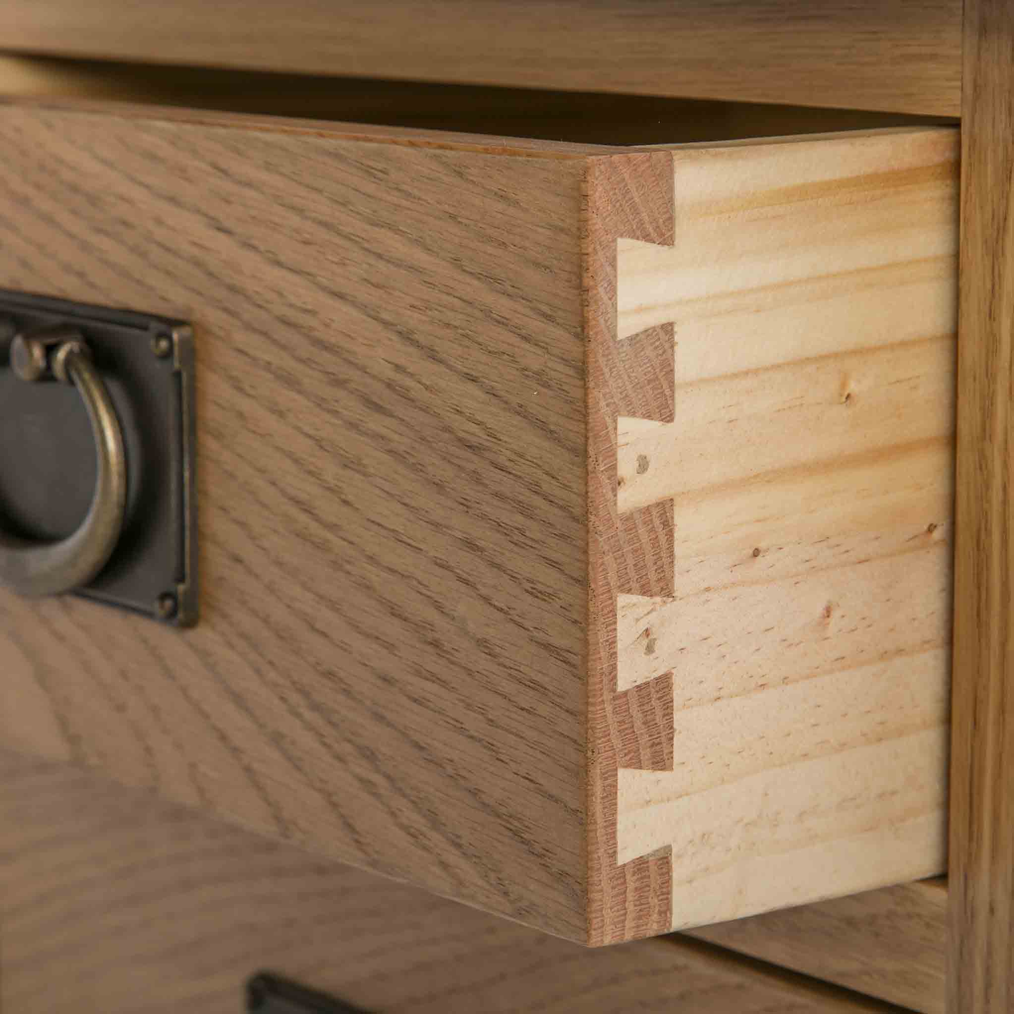 Surrey Oak Bedside Table - Image 12