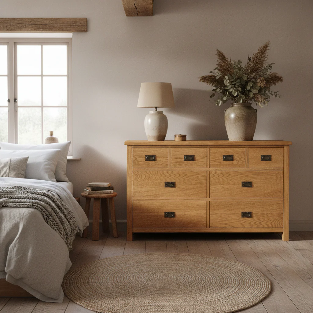 Surrey Oak XL 8 Drawer Chest - Image 3