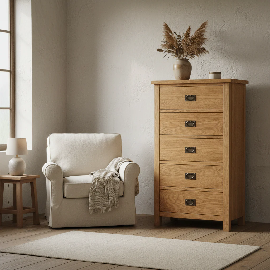 Surrey Oak XL Tallboy Chest - Image 3