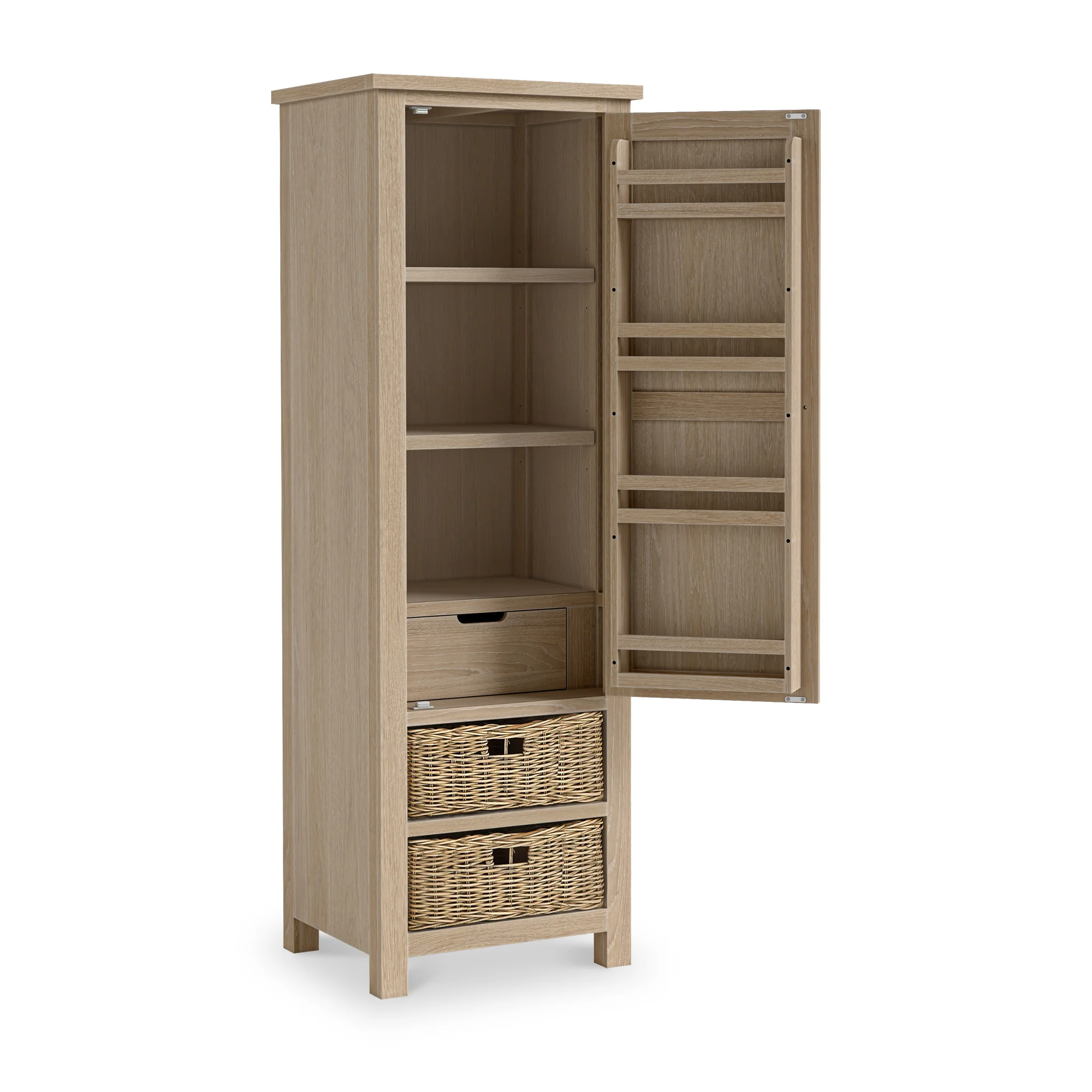 Trelan Washed Oak 3 Drawer Larder - Image 2