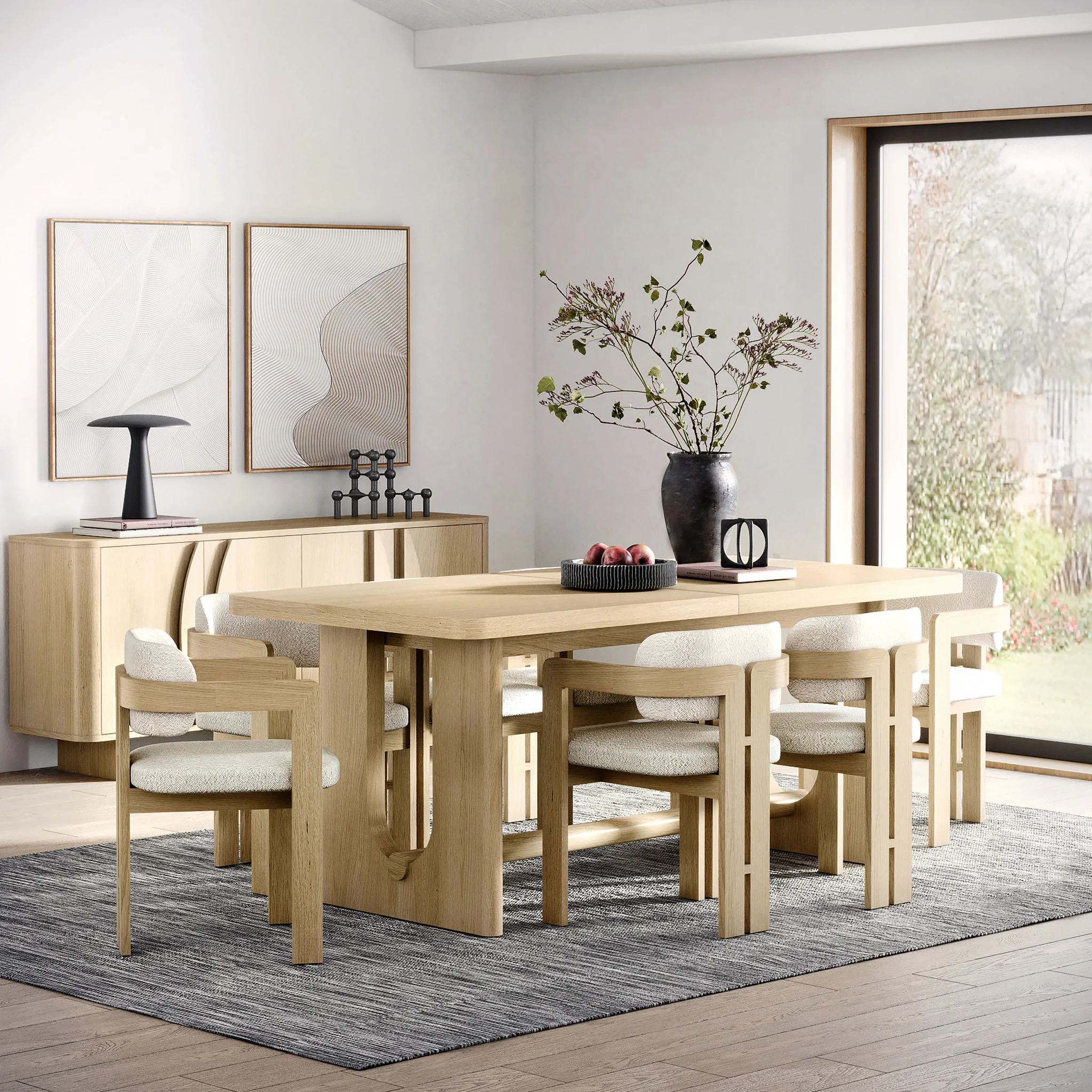 Whitstone Oak Large 191-236cm Extending Dining Table - Image 3